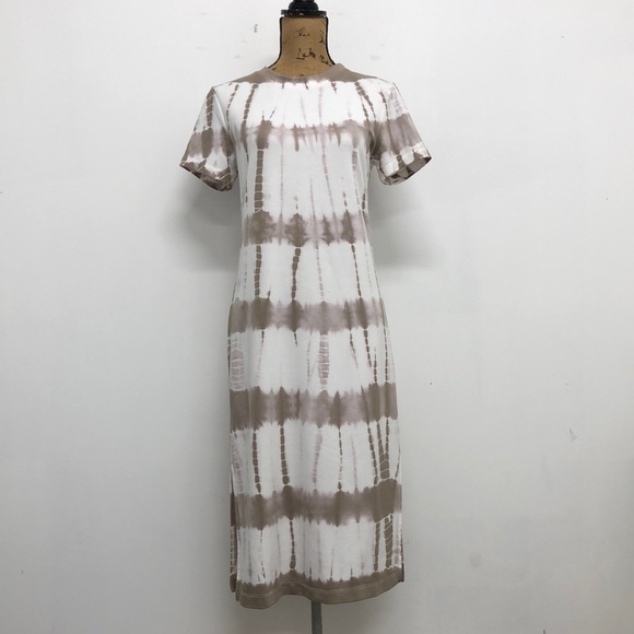 Roan & Ryan Evereve Tie Dye Boho Short Sleeve T-Shirt Maxi Dress Size Small - Picture 1 of 8